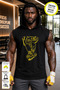 Black Hustle Yellow Printed Standard Fit Hooded Sports Athlete Cotton Fabric Sleeveless Men's Athlete Tshirt