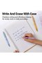 2 Pcs 0.5 mm Erasable Gel Ballpoint Pen Iron-On Heat Erasable Nib Partial Eraser Blue Ink Wri̇tech Green-Yellow - 4