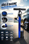 Monometer Folding Pedal Inflator Pump 62cm Metal Body Ball Tire Balloon Inflator Gb134