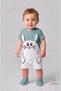 Rabbit Printed Baby Boy Rompers with Shorts 100% Cotton Summer Short Sleeve Snap Fastener Newborn Baby Rompers 0-9 Months - 7