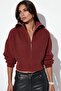 Viorna Women's Short Ribbed Zipper Cardigan