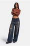 Women's T.Kot Color 10W6-8 Palazzo Fit Super Loose Cut Denim Jeans - 3