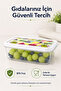 Set of 3 850 ml Rectangular Storage Containers, Fruit Patterned Transparent Stackable Food Container - 5