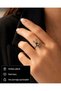 Adjustable Silver Color Peace Sign Hand Figured Vintage Gothic Design Women's Ring