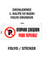 100X30Cm / Uv Printing Foil Sticker / Parking Area, No Parking