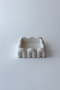 Textured Concrete Notepad Holder White 11X11 cm |   Minimal Desktop Note Holder Stand |   Decorative Office Organizer