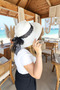 Natural-Looking Beach Hat with Scarf Wide Brim Summer Hat New Fashion Hat - 5