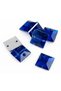 1 cm Dark Blue Square Plastic Stone 50 Pcs - 5