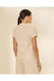 Women Beige Plain Ladder Lace Detail Polo - 3