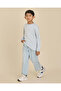 Boys Blue Plain Long Sleeve Crew Neck T-Shirt - 5