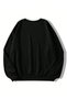 Women's Black Logo Smile Printed Oversize Sweatshirt - 2
