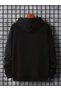 Men's Black Bad Boy Printed 3 Thread Hooded Hoodie Sweatshirt - 2