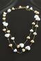 Heart Bead Double Necklace - White - 2