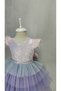 Girl's Hologram Sequined Pink Dreamy Tulle Unicorn-Mermaid Dress - 3