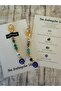 Evil Eye Beaded Keychain - Natural Stone - New Job & New Home Gift - New Beginnings Set - 3