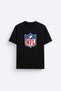 Nfl American Football Printed Cotton Black T-Shirt T-Shirt
