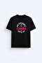 Zumba Printed Cotton Black T-Shirt T-Shirt