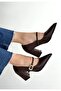 Nıvra Brown Leather Heeled Shoes - 3