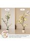 4FT Artificial Magnolia Tree with LED String Lights, Pre-lit Fake Flower Tree with Woven Pot for Home Decor, Living Room, Bedroom, Office, Entryway - 2