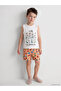 Nevavm Printed Boy's Swimsuit Set with Difference