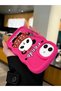 Redmi 15C 4g Compatible Case with Camera Protector Red Silicone Couple Phone Case Panda Pattern - 5