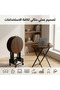 طقم طاولة تقديم مستديرة قابلة للطي مع حامل متحرك - تصميم عصري متعدد الوظائف - 4
