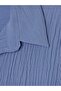 Lcw Everyday Purple Shirt Collar Textured Oversize Blouse - 6
