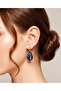 Rose Gold Steel Earrings with Real Flowers - 2