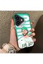iPhone 17 Compatible Silicone Edge Hard Back Case Couple Phone Case Curry Pattern - 3