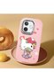 Oppo A5 Pro 5g Compatible Case with Camera Protector Pink Silicone Couple Phone Case with Kitty Pattern - 2