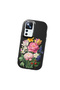 Mi 12t Compatible Case Camera Protector Black Silicone Couple Phone Case with Floral Pattern - 3