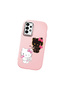 Samsung Galaxy A04S Compatible Case Camera Protector Pink Silicone Couple Phone Case with Kitty Pattern - 3