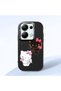 Poco M6 Pro 4g Compatible Case Camera Protector Black Silicone Couple Phone Case Kitty Pattern