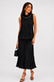 Wrinkled Fabric Bead Embroidery Detailed Sleeveless Dress Length 120 cm - 4