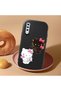 Samsung Galaxy A50S Compatible Case with Camera Protection Black Silicone Couple Phone Case with Kitty Pattern - 2