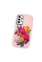 Samsung Galaxy A32 Compatible Case Camera Protector Pink Silicone Couple Phone Case with Floral Pattern - 3
