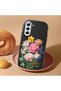 Samsung Galaxy S21 Fe Compatible Case Camera Protector Black Silicone Couple Phone Case Floral Pattern - 2