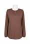 Women's Lycra Blouse for Middle Age and Above, Four Seasons, Mother's Combed Cotton Blouse with Button Pattern and Elastic Sleeves - 5