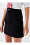 Alita City Lcw Vision Black Plain Mini Women's Skirt with a Difference - 5