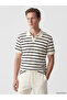 Esvab • Modern & Distinctive Devrik Roba Collar Striped Men's T-Shirt - 2
