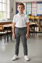Boys' School Trousers, Lycra Polyviscon Fabric, Classic Cut, Flexible and Comfortable School Uniform - 2