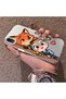 iPhone Xr Compatible High Quality Cartoon Fox and Rabbit Couple Printed Case