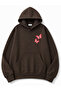 Butterfly Printed Hooded 2 Thread Threaded Sweatshirt