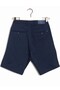 Men's Slim Fit Woven Bermuda Navy Shorts Men's Woven Bermuda Shorts Navy Blue - 5