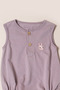 Embroidered Baby Bodysuit 100% Cotton Sleeveless Snap Fastener Summer Unisex - 2
