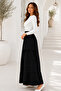 Layered Flared Skirt S2306 Black - 2