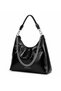 Women's Shoulder Bag with Chain Detail - 4