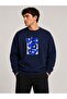 Victory Print Detailed Crew Neck 2 Thread Sweatshirt