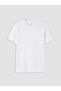 White Crew Neck Combed Cotton Men's T-Shirt - 5