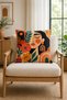 Set of 4 Modern Decorative Throw Pillow Covers – Bonjour Chill Ciao Printed Living Room Sofa Cushion Covers 43X43 cm - 3